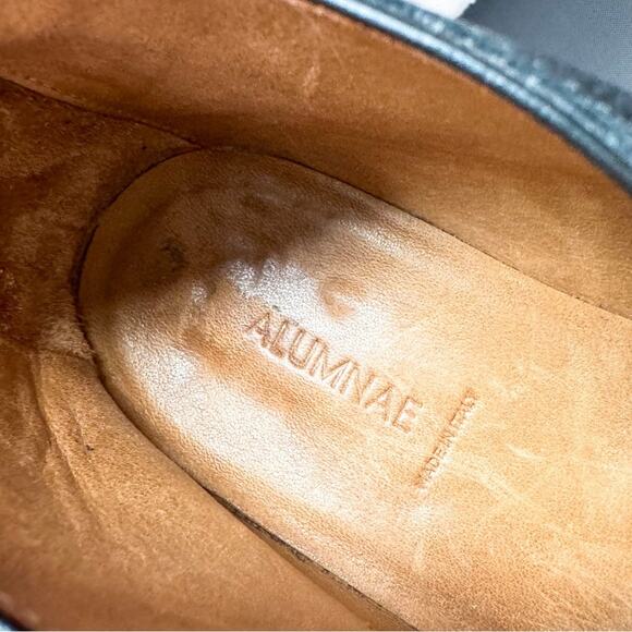 Alumnae Black Leather Ankle Loafer Style Booties Made In Italy Women’s 37 US 7 - Picture 6 of 10